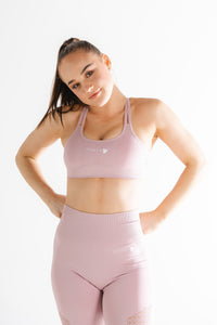 Sparta Evo Seamless Sports Bra - Pastel Pink - Sparta Gym Wear 