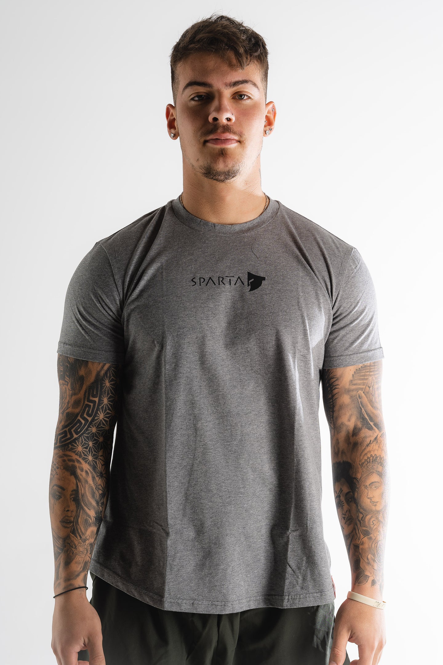 Sparta Training T-shirt - Grey Marl/Black - Sparta Gym Wear 