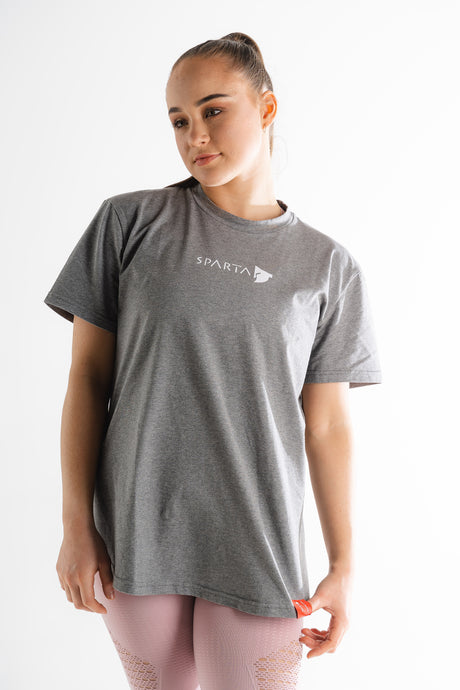 Sparta Training T-shirt - Grey Marl/White - Sparta Gym Wear 