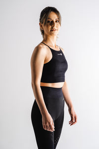 Sparta Laconic Seamless Sports Bra - Black - Sparta Gym Wear 