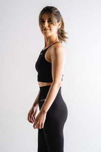 Sparta Laconic Seamless Sports Bra - Black - Sparta Gym Wear 