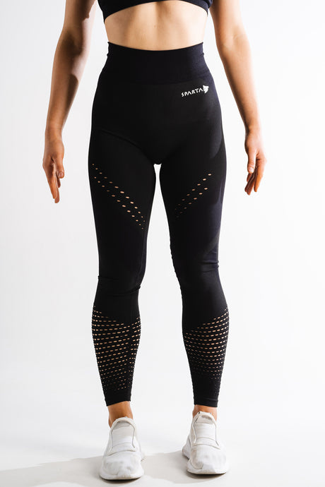 Sparta Laconic Seamless Leggings - Black - Sparta Gym Wear 