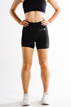 Sparta Laconic Seamless Shorts - Black/Yellow Volt - Sparta Gym Wear 