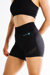 Sparta Laconic Seamless Shorts - Black/Blue Volt - Sparta Gym Wear 