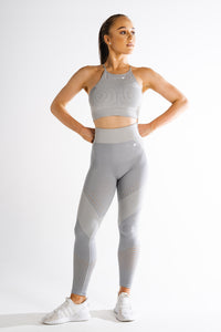 Sparta Laconic Seamless Sports Bra - Charcoal Grey - Sparta Gym Wear 