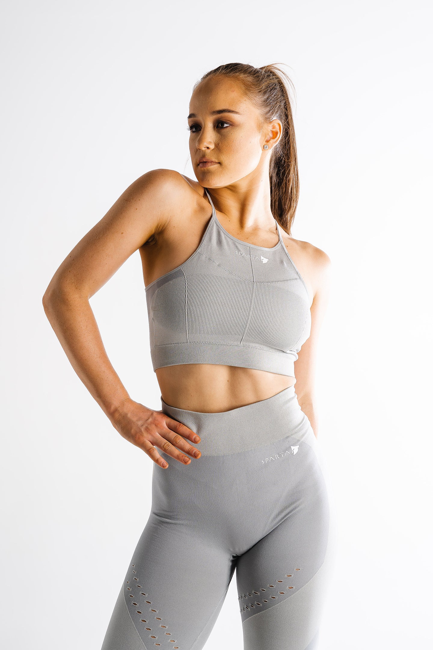 Sparta Laconic Seamless Sports Bra - Charcoal Grey - Sparta Gym Wear 