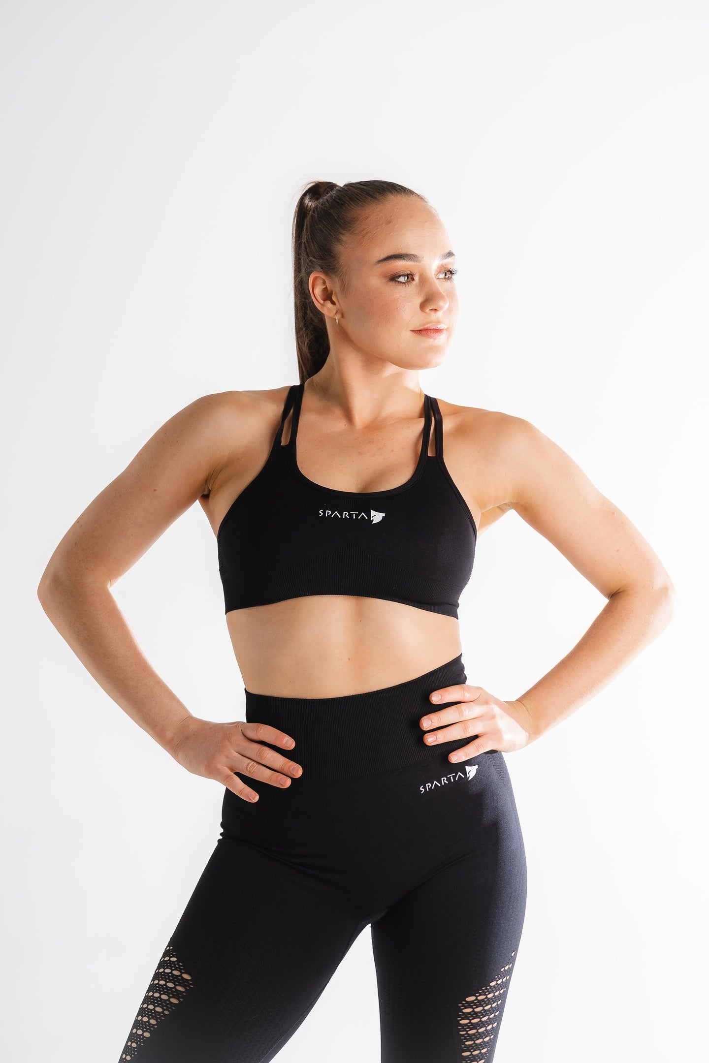 Sparta Evo Seamless Sports Bra - Black - Sparta Gym Wear 