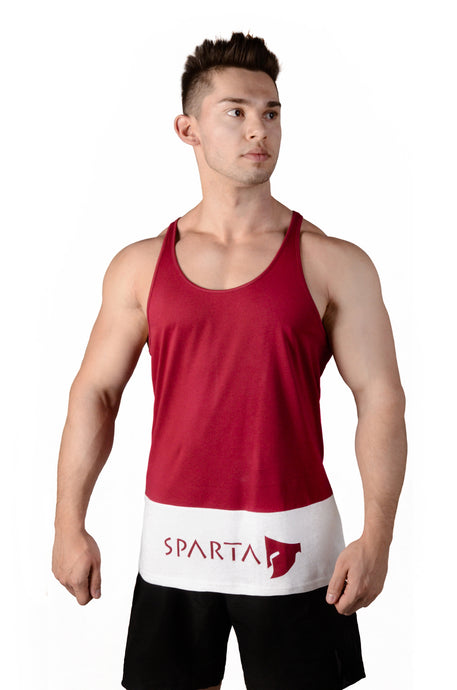 Sparta Gunner Stringer - Maroon - Sparta Gym Wear 