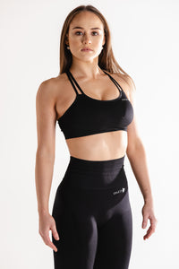 Sparta Ultra Seamless Sports Bra - Black - Sparta Gym Wear 