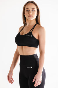 Sparta Ultra Seamless Sports Bra - Black - Sparta Gym Wear 