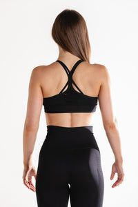 Sparta Ultra Seamless Sports Bra - Black - Sparta Gym Wear 