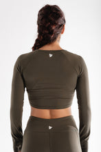 Sparta Ultra-Thermic Crop Long Sleeve - Light Khaki - Sparta Gym Wear 