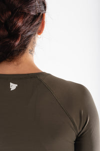 Sparta Ultra-Thermic Crop Long Sleeve - Light Khaki - Sparta Gym Wear 