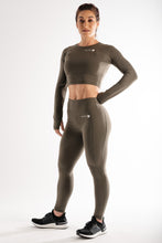 Sparta Ultra-Thermic Crop Long Sleeve - Light Khaki - Sparta Gym Wear 