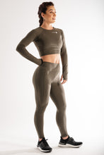 Sparta Ultra-Thermic Crop Long Sleeve - Light Khaki - Sparta Gym Wear 