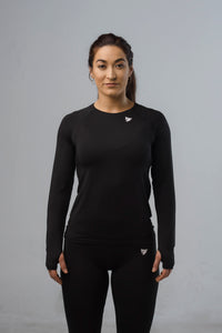 Sparta Dry Long Sleeve Top - Black - Sparta Gym Wear 