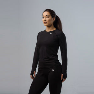 Sparta Dry Long Sleeve Top - Black - Sparta Gym Wear 